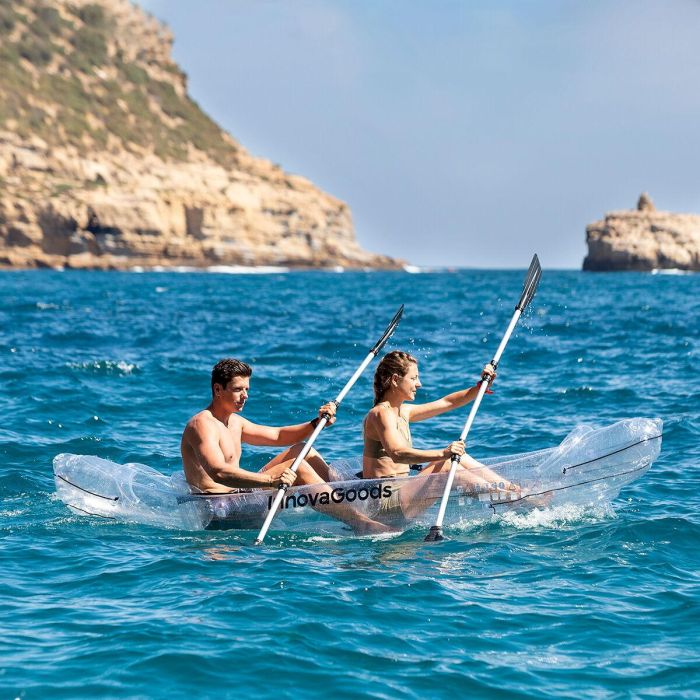 Kayak Hinchable Transparente con Accesorios Paros InnovaGoods 312 cm 2 plazas 4 Kayak Hinchable Transparente con Accesorios Paros InnovaGoods 312 cm 2 plazas 4