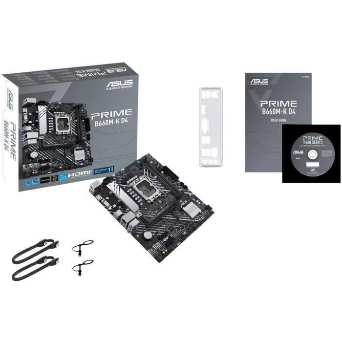 Asus 90MB1950-M1EAY0 Placa Base Prime B660M-K D4 Socket 1700 Intel B660 Micro ATX DDR4 PCIe 4.0 para 12ª/13ª Gen 3 Asus 90MB1950-M1EAY0 Placa Base Prime B660M-K D4 Socket 1700 Intel B660 Micro ATX DDR4 PCIe 4.0 para 12ª/13ª Gen 3