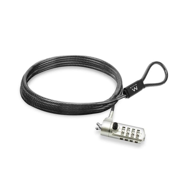 Cable Seguridad Con Candado Ewent Ew1243 Cable Seguridad Con Candado Ewent Ew1243
