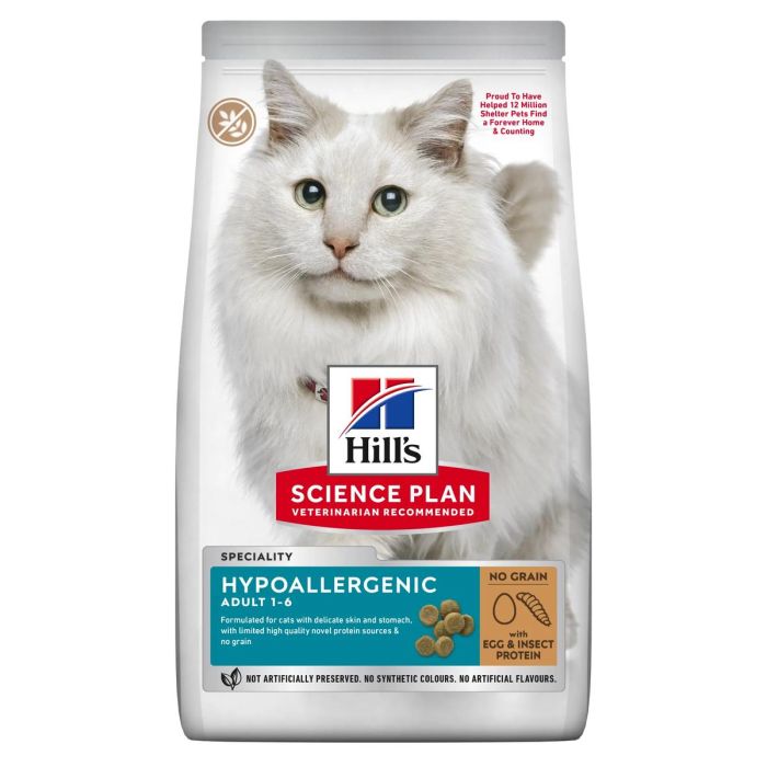 Hill'S Sp Feline Adult Hypoallergenic Huevo E Insectos 1,5 kg