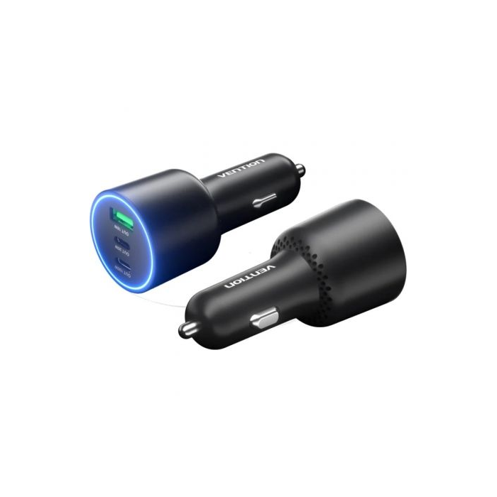 Cargador de Coche Vention FFQB0/ 2xUSB-Tipo C/ 1xUSB/ 100W 0 Cargador de Coche Vention FFQB0/ 2xUSB-Tipo C/ 1xUSB/ 100W 0