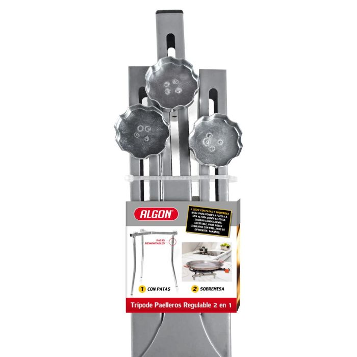 Algon Bbq Trípode 2 en 1 Regulable para Paelleros - 33 cm Ancho x 10.6 cm Alto x 71.5 cm Largo (4 Unidades) 6 Algon Bbq Trípode 2 en 1 Regulable para Paelleros - 33 cm Ancho x 10.6 cm Alto x 71.5 cm Largo (4 Unidades) 6