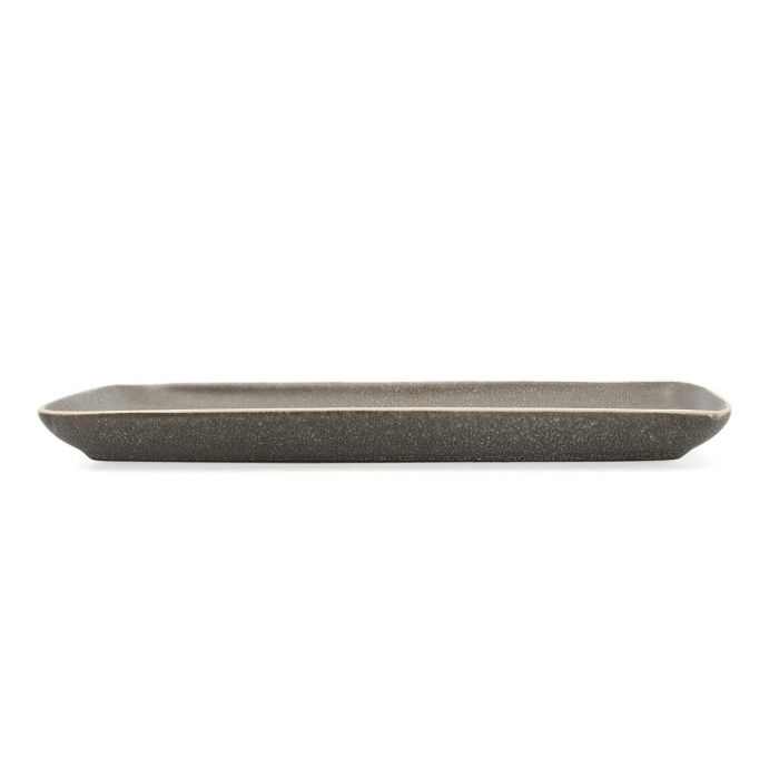 Bidasoa Bandeja Rectangular Cerámica Gio 28x14 cm Gris (4 Unidades) 1