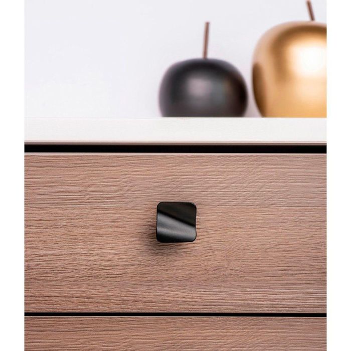 Rei Pomo Metálico para Mueble Mod. 749 Acabado Negro Mate Zamak 32x31mm Blister 4 Unidades 2
