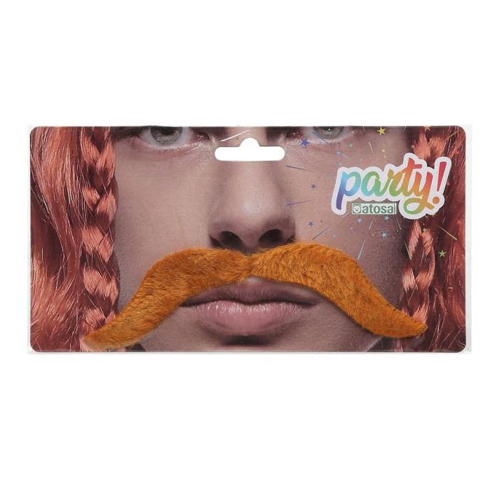 Bigote Pelirrojo Curvado Para Disfraz De Vikingo - Accesorio Vikingos Castaño Adulto 1 Bigote Pelirrojo Curvado Para Disfraz De Vikingo - Accesorio Vikingos Castaño Adulto 1