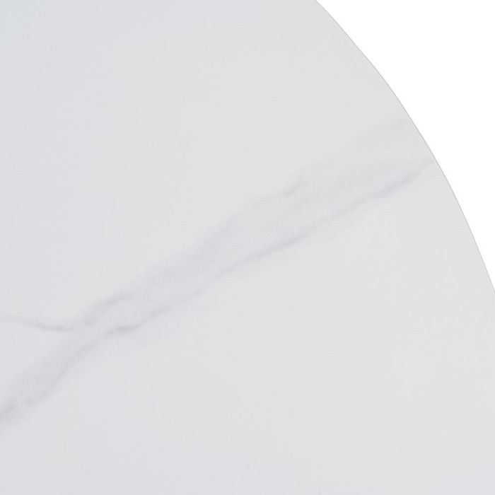 Mesa Comedor Blanco Piedra Sinterizada 100 X 100 X 75 cm