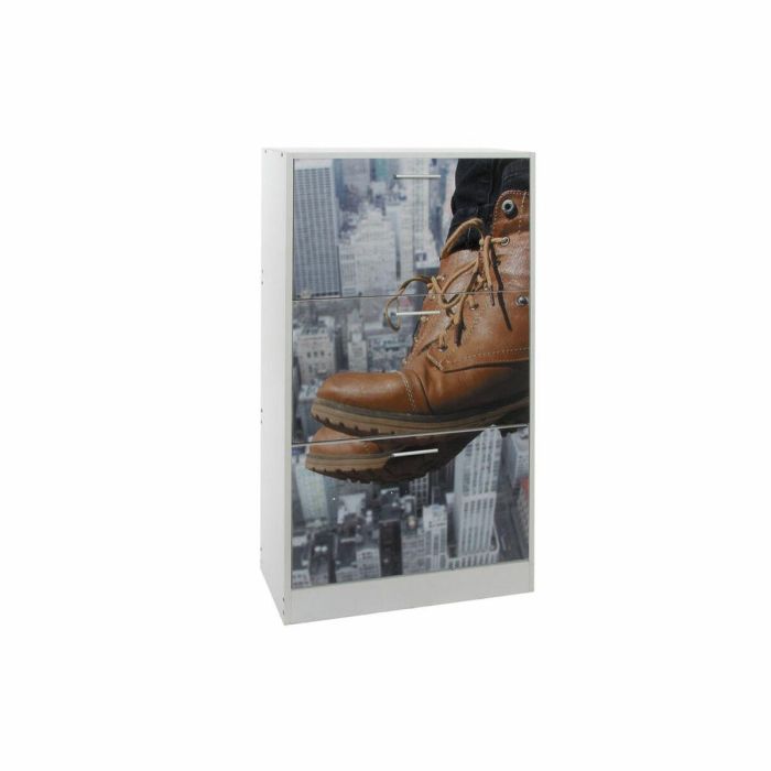 Zapatero Basicos DKD Home Decor Azul Blanco 25 x 115 x 60 cm