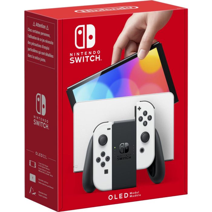 Nintendo SWITCH OLED WH - Consola Switch OLED Blanca, Pantalla 7 pulgadas, 64GB, Base con Puerto LAN, Soporte Ajustable y Audio Optimizado. Incluye 2 Joy-Con. Nintendo SWITCH OLED WH - Consola Switch OLED Blanca, Pantalla 7 pulgadas, 64GB, Base con Puerto LAN, Soporte Ajustable y Audio Optimizado. Incluye 2 Joy-Con.