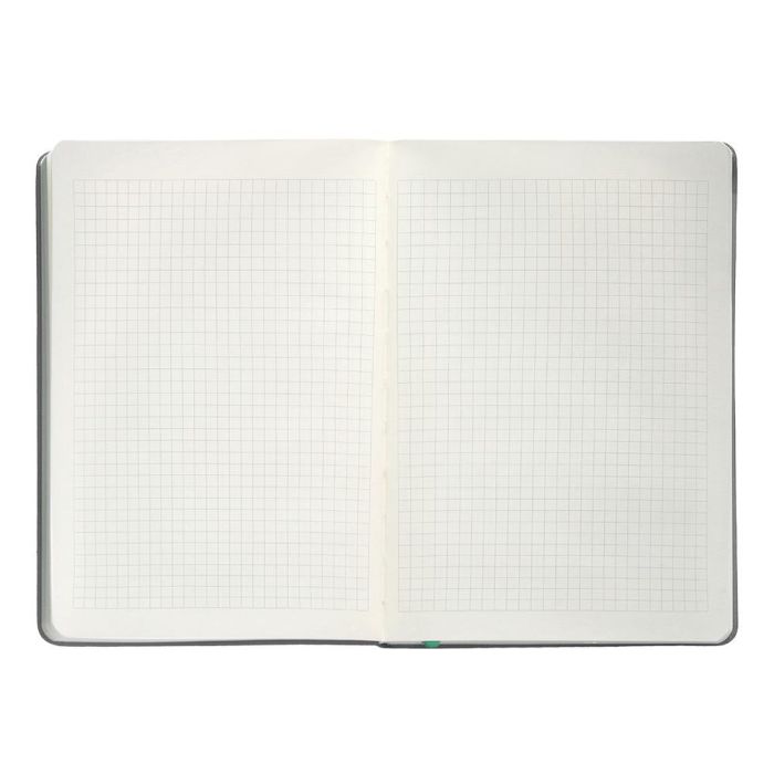 Cuaderno Con Gomilla Antartik Notes Tapa Dura A5 Hojas Cuadricula Gris Y Turquesa 100 Hojas 80 gr Fsc 7