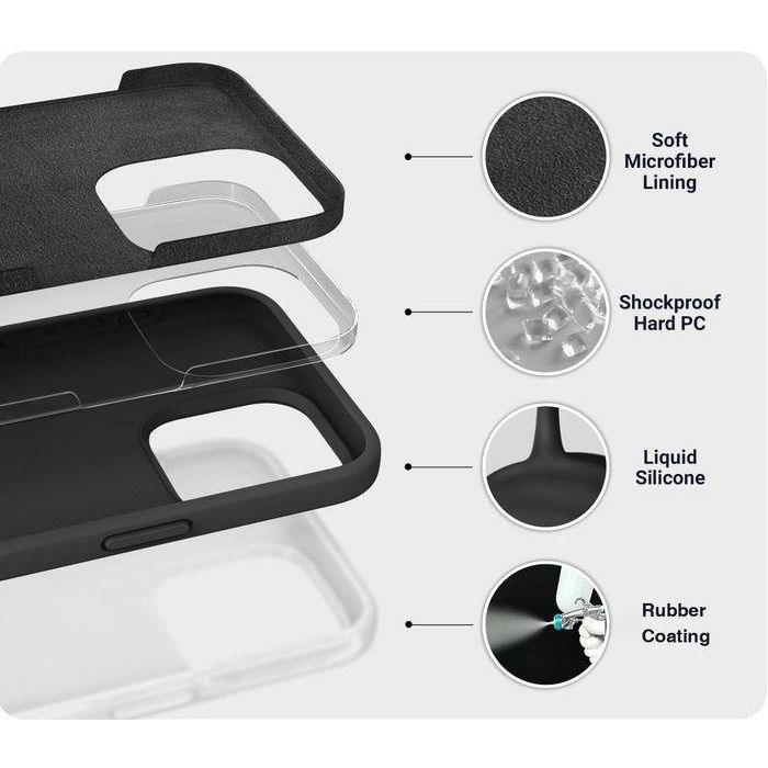 eSTUFF iPhone 16 Pro INFINITE RIGA Silicone Cover - Black - 93% recycled material 6 eSTUFF iPhone 16 Pro INFINITE RIGA Silicone Cover - Black - 93% recycled material 6