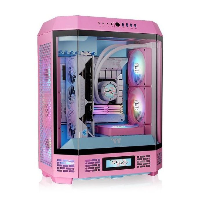 Thermaltake The Tower 600 Bubble Pink - Caja PC Midi Tower Gaming Rosa ATX/Micro ATX/Mini-ITX con Panel de Vidrio Templado 1