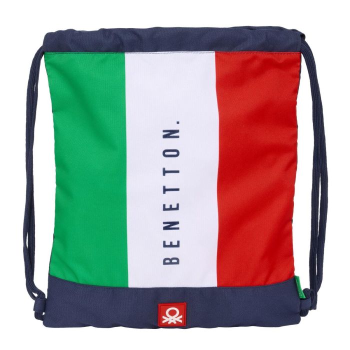 Bolsa Mochila con Cuerdas Benetton Flag Azul marino 35 x 40 x 1 cm