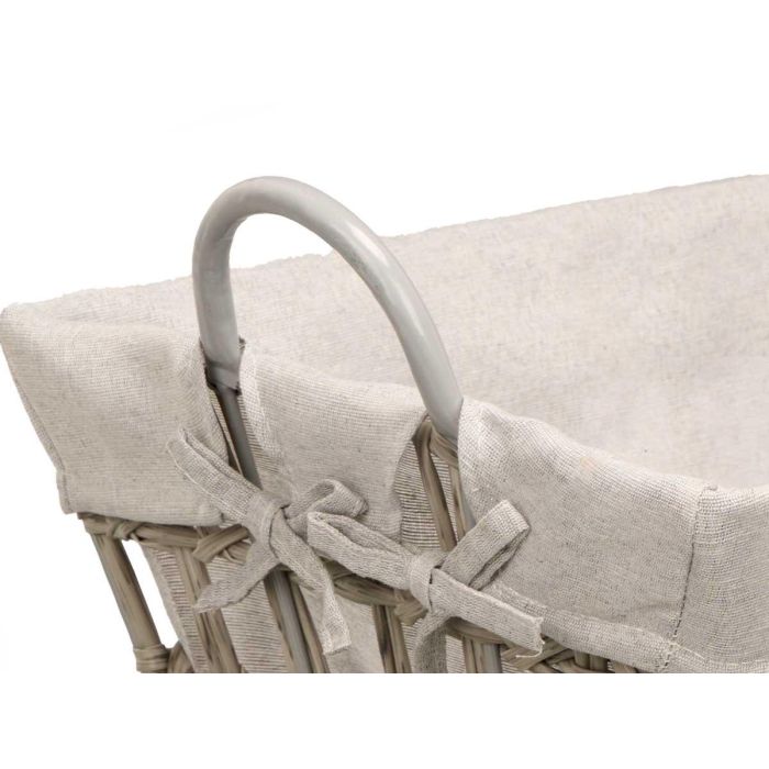 Cesto Rectangular Asas Gris Kipit 47X26CM (12 Unidades) 3 Cesto Rectangular Asas Gris Kipit 47X26CM (12 Unidades) 3