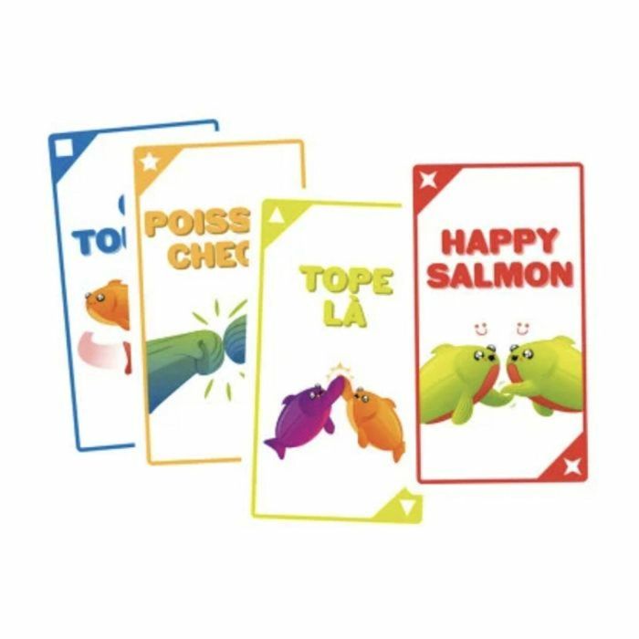 Asmodee ASM1739297193976 Salmón Feliz - Juego de Cartas de Mesa para Niños y Adultos, Diversión Familiar 7