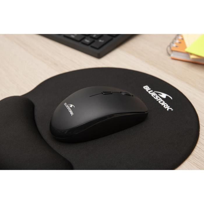 Bluestork BS-PAD-ERGO Alfombrilla de ratón ergonómica con Reposamuñecas, Grosor 3 mm 3