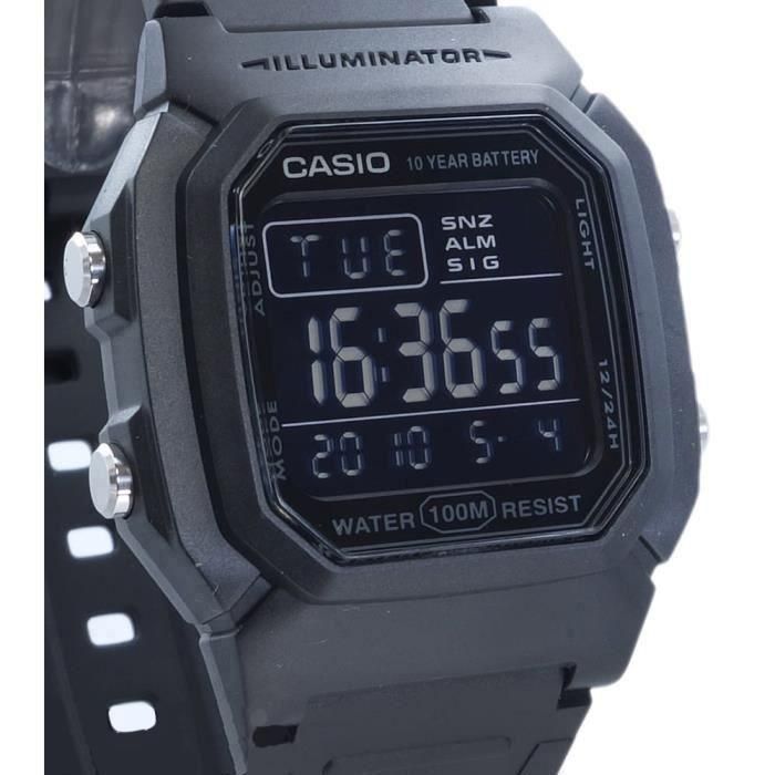 Reloj Hombre Casio W-800H-1BVES Negro 1