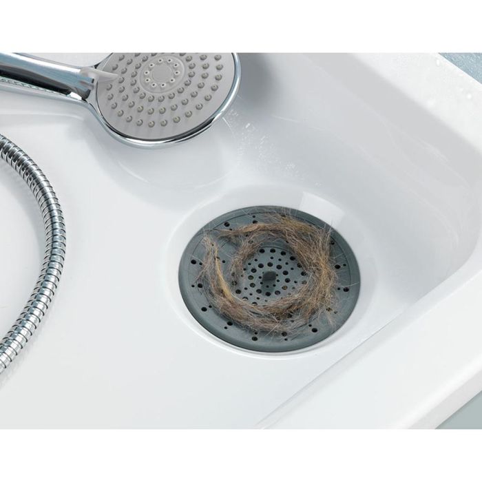 Wenko Filtro de desagüe de silicona Sava, gris 53011100 2 Wenko Filtro de desagüe de silicona Sava, gris 53011100 2
