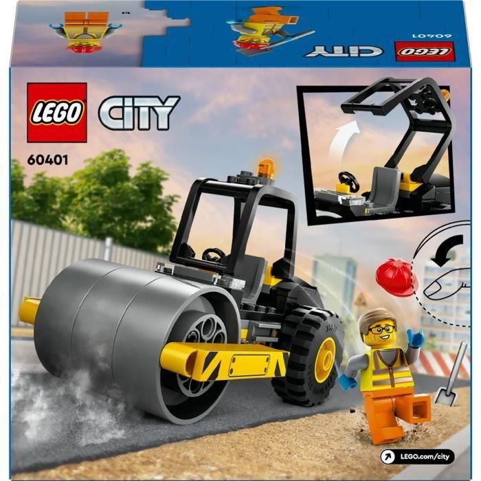 Juego de Construcción Lego 60401 - Construction Steamroller Multicolor 78 Piezas 5