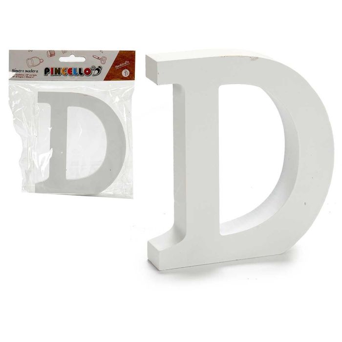 Letra D Madera Blanca 2x11 cm - Pincello (24 Unidades) Letra D Madera Blanca 2x11 cm - Pincello (24 Unidades)
