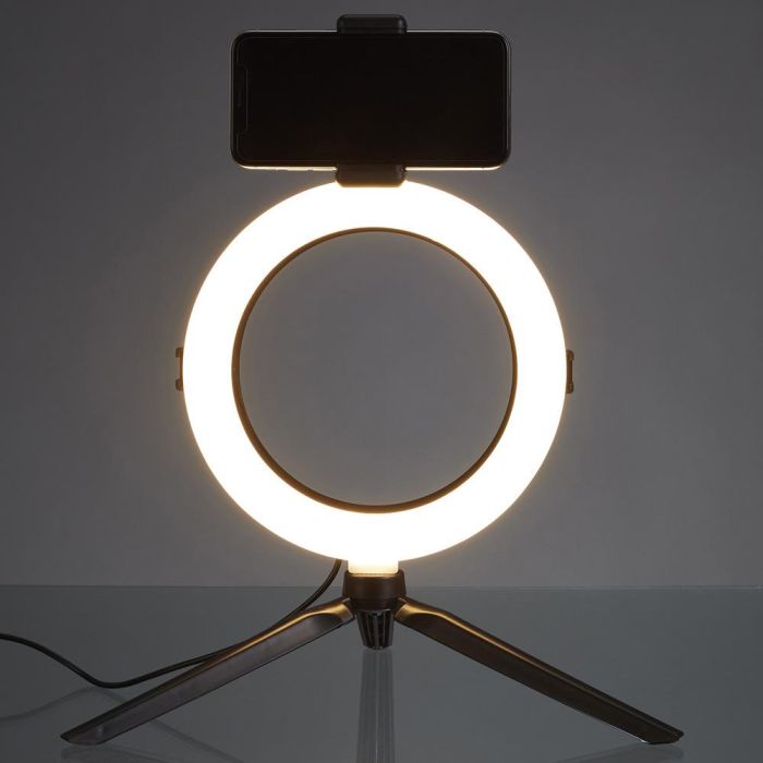 Be Mix Lámpara Led Trípode Selfie para Redes Sociales con Anillo de Luz 20cm y Soporte para Smartphone 6