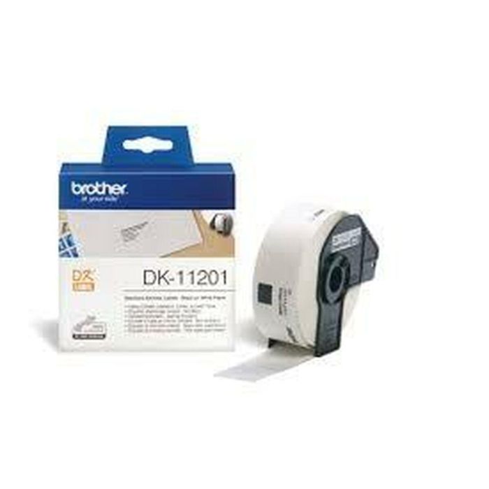 Etiquetas para Impresora Brother DK-11201 Blanco 29 x 90 mm Negro Negro/Blanco (3 Unidades) 1