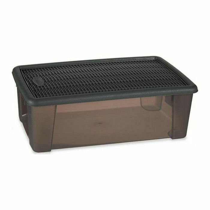 Caja con Tapa Stefanplast Elegance Gris 19,5 x 11,5 x 33 cm Plástico 5 L (12 Unidades) 1