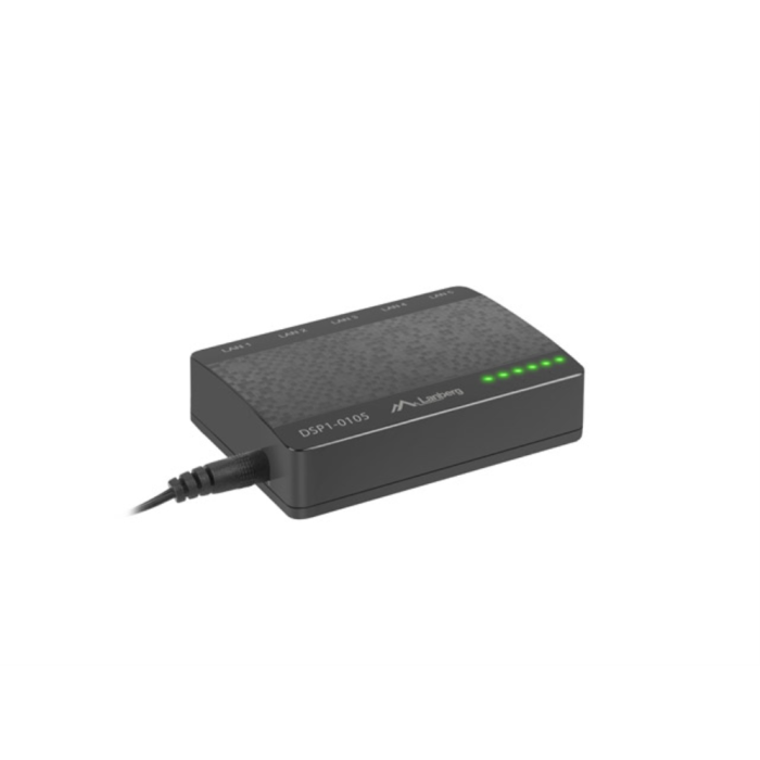 Lanberg DSP1-0105 switch No administrado Fast Ethernet (10/100) Negro Lanberg DSP1-0105 switch No administrado Fast Ethernet (10/100) Negro