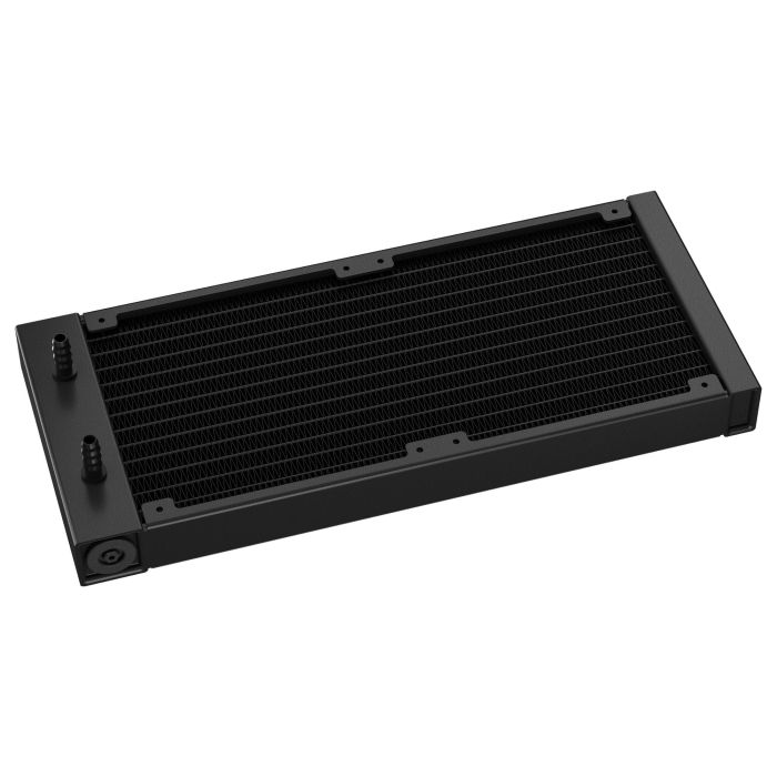 DeepCool LQ240 Kit de Refrigeración Líquida para CPU, Radiador de 240mm 12cm, 2 Ventiladores Negros con LED, PWM, Compatible Intel/AMD