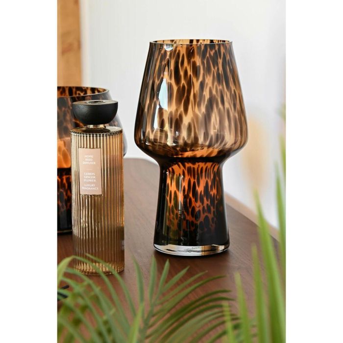 DKD Home Decor Jarrón Moderno de Cristal en Colores Marrón y Negro, con Medidas de 16.5 cm de Ancho, 16.5 cm de Largo y 29 cm de Alto 4 DKD Home Decor Jarrón Moderno de Cristal en Colores Marrón y Negro, con Medidas de 16.5 cm de Ancho, 16.5 cm de Largo y 29 cm de Alto 4