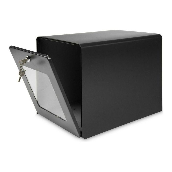Burg Wachter Buzón de Correo Negro de Acero Galvanizado, con Puerta Trasera de Vidrio y Bisagras Inoxidables. Resistente a Corrosión y Abrasión. 2 Burg Wachter Buzón de Correo Negro de Acero Galvanizado, con Puerta Trasera de Vidrio y Bisagras Inoxidables. Resistente a Corrosión y Abrasión. 2