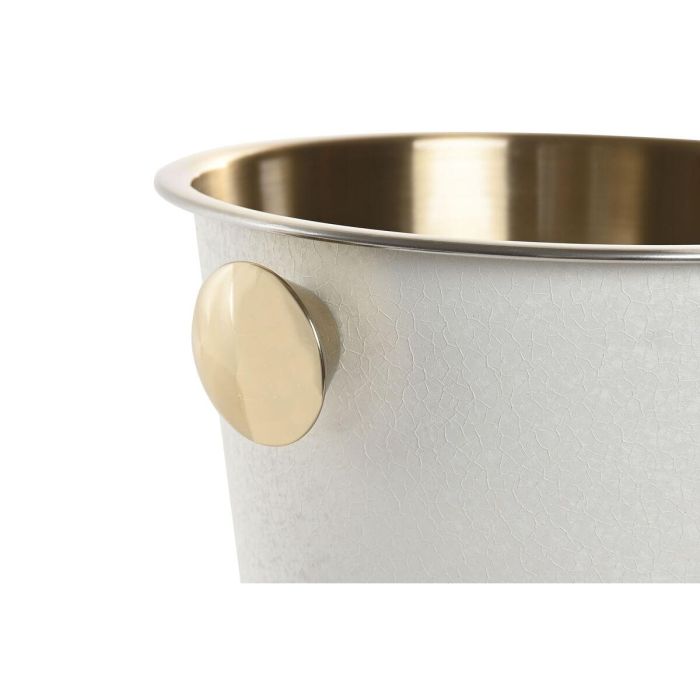 DKD Home Decor Worldfa 25 Champanera Loft Blanco Dorado 24 x 22 x 24 cm 2