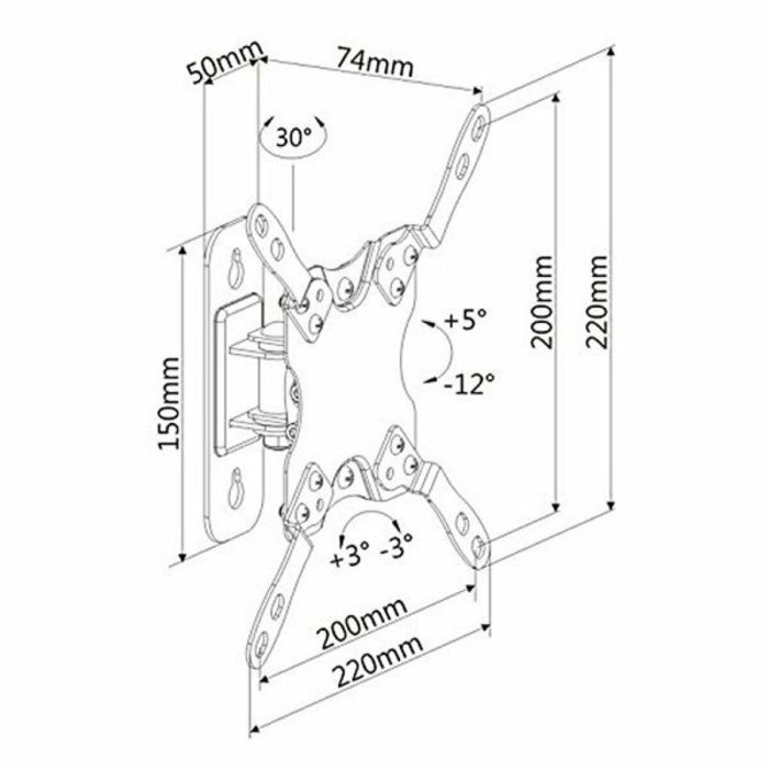 Soporte TV Ewent AISATV0203 AISATV0203 13"-42" 2