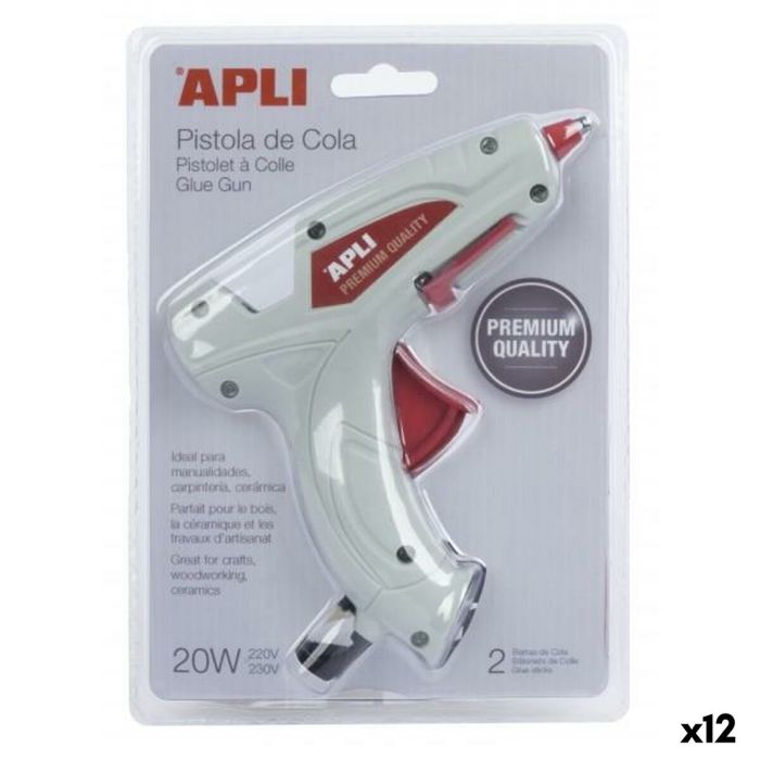Pistola Termofusible Apli Blanco 20 W (12 Unidades) 0 Pistola Termofusible Apli Blanco 20 W (12 Unidades) 0