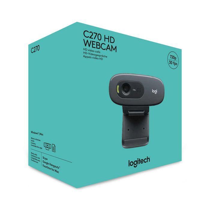 Logitech C270 Webcam HD 720p con Micrófono Integrado y Ajuste de Luz para Videollamadas Claras 6