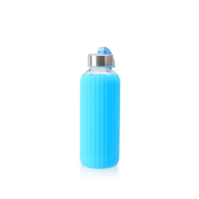 Botella de Agua Vidrio/Silicona 400 ml Bewinner - Inde (24 Unidades) 2 Botella de Agua Vidrio/Silicona 400 ml Bewinner - Inde (24 Unidades) 2