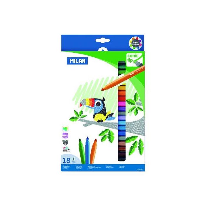 Rotulador Fibra Milan Punta Conica Estuche 18