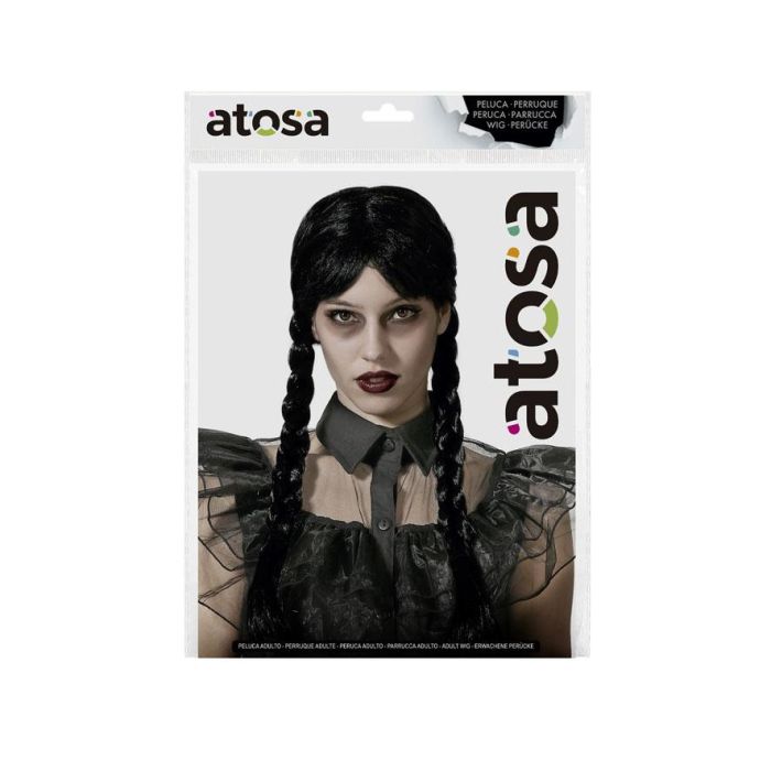 Peluca Morena Con Dos Trenzas 180 gr Para Disfraces Étnicos O De Época 1 Peluca Morena Con Dos Trenzas 180 gr Para Disfraces Étnicos O De Época 1