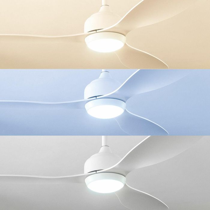 Ventilador de Techo con Luz LED y 3 Aspas ABS Flaled InnovaGoods Blanco 36 W 52" Ø132 cm 7 Ventilador de Techo con Luz LED y 3 Aspas ABS Flaled InnovaGoods Blanco 36 W 52" Ø132 cm 7
