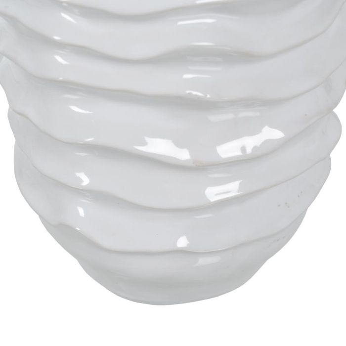 Jarrón Blanco Cerámica Decoración 18,50 X 18 X 27,50 cm