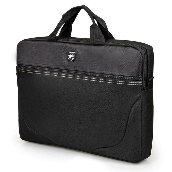 Port Designs Bolso para Portátil 15.6'' Acolchado y Ligero con Bolsillo Frontal, Correa Hombro Ajustable y Extraíble