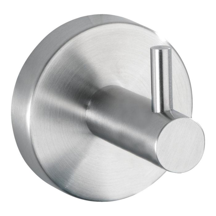 Wenko Percha de Acero Inoxidable Mate para Baño y Hogar 5,5 x 5,5 x 5,5 cm