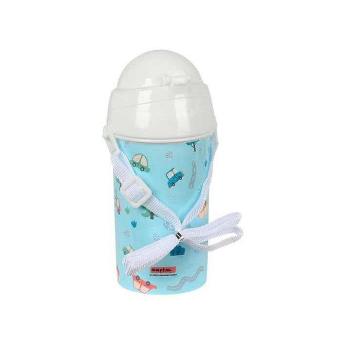 Botella Portaliquidos Safta 500 mL Apertura Automatica Con Pajita Safta Preescolar 195x73x73 mm Botella Portaliquidos Safta 500 mL Apertura Automatica Con Pajita Safta Preescolar 195x73x73 mm