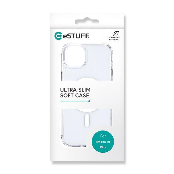 eSTUFF Funda Híbrida Magnética BERLÍN Compatible con MagSafe para iPhone 15 Plus - Transparente 8