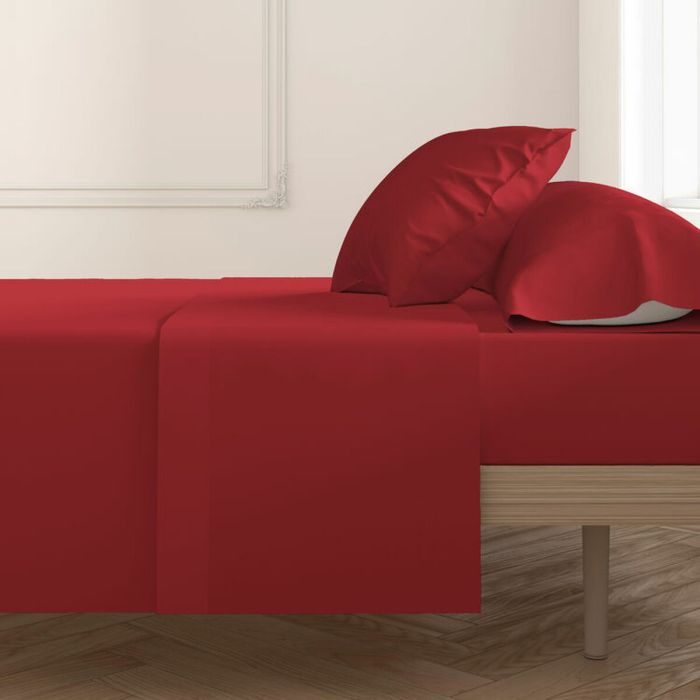 Sábana Encimera Hosteline Rojo Cama de 120 2
