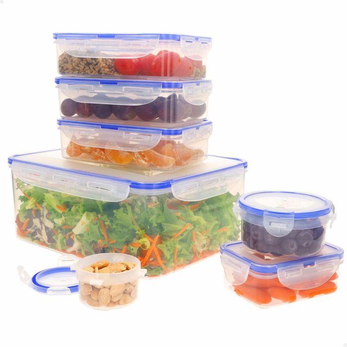 Set de Recipientes de Cocina Herméticos Apilables Max Home 29 x 12 x 20 cm 6 Unidades 6 Set de Recipientes de Cocina Herméticos Apilables Max Home 29 x 12 x 20 cm 6 Unidades 6