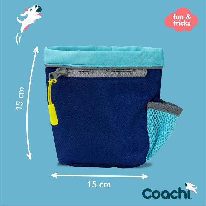 Coachi Train & Treat Bag para Adiestramiento y Paseo de Perros, con Enganche a Cinturón y Bolsillo, Azul Oscuro-Claro 1 Coachi Train & Treat Bag para Adiestramiento y Paseo de Perros, con Enganche a Cinturón y Bolsillo, Azul Oscuro-Claro 1