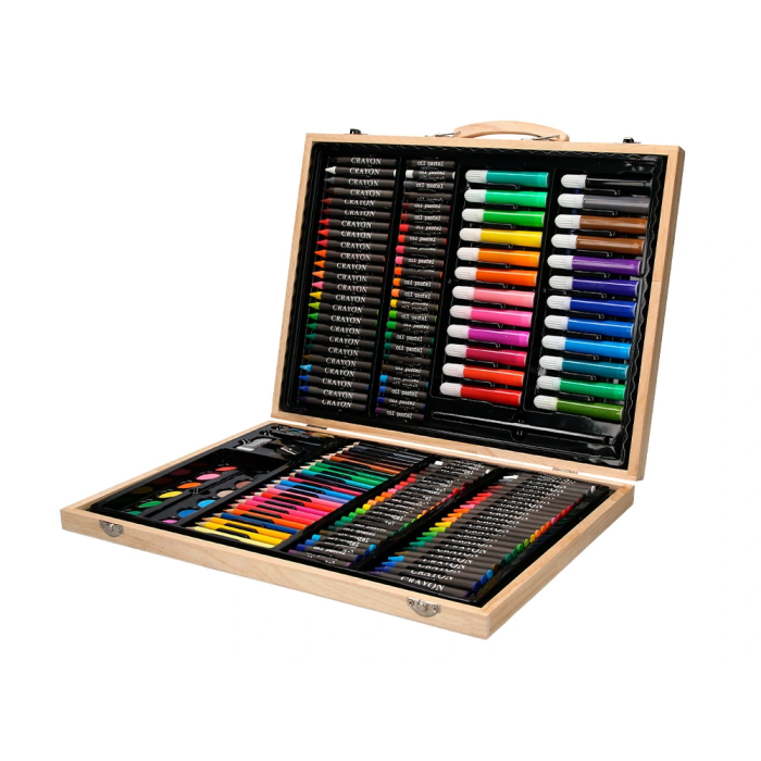 Liderpapel Estuche de Pintura 168 Piezas Maletín Madera 39,3x30x4,8 cm 6