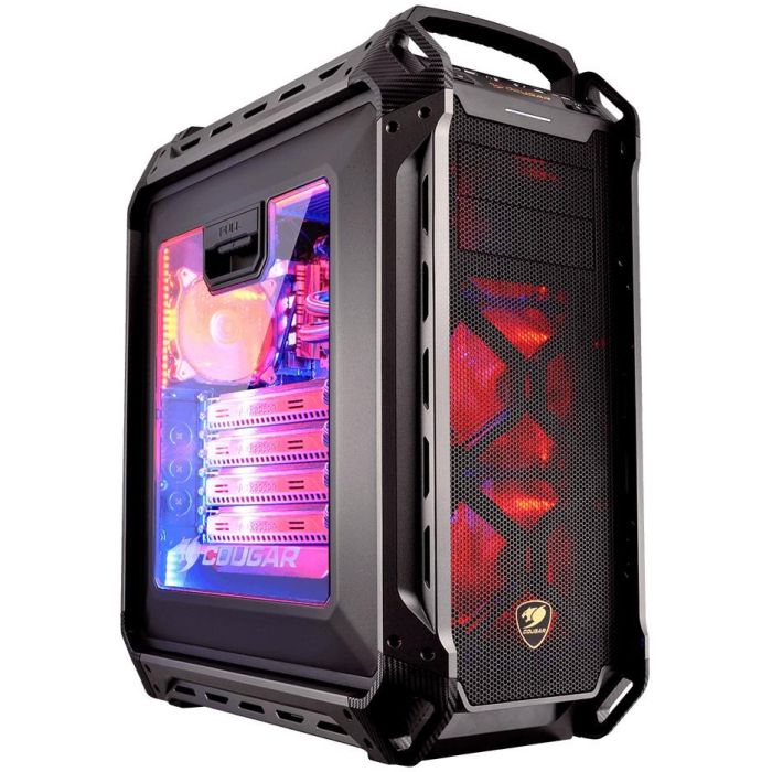 COUGAR Panzer Max Full Tower PC Gaming Negro para ATX, CEB, EATX, micro ATX, Mini-ITX con ventana de cristal acrílico