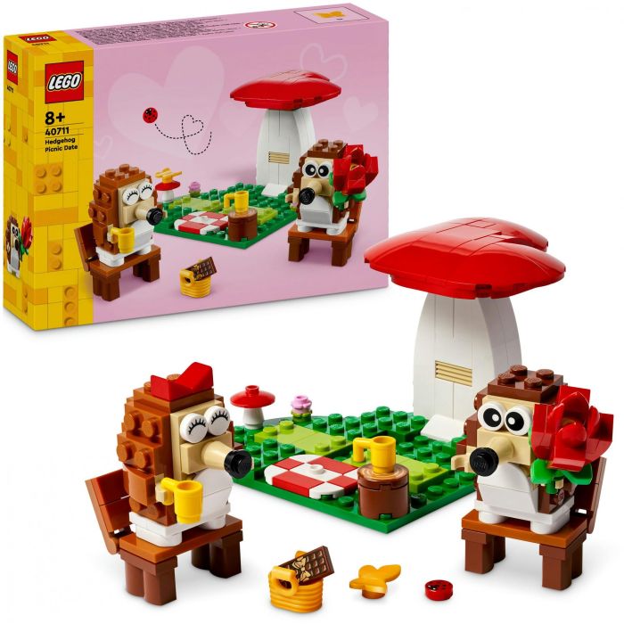 LEGO 40711 Set de Construcción Pícnic de Erizos con 2 Figuras de Animales y Accesorios para Niños +8 Años 15