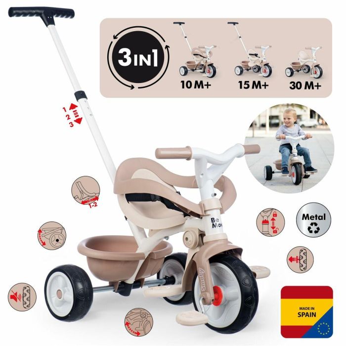 Smoby SMO7600740418 Triciclo Be Move Confort Beige 6